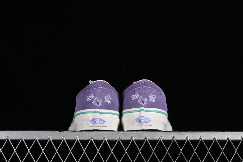 Vans Style 36 Low-Top Skate Shoes with Purple Embroidery - VN000CRPGRN
