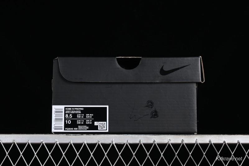 Nike Zoom Kobe IV ZK4 Basketball Shoes with Electroplated Blue Design - FQ3545-400