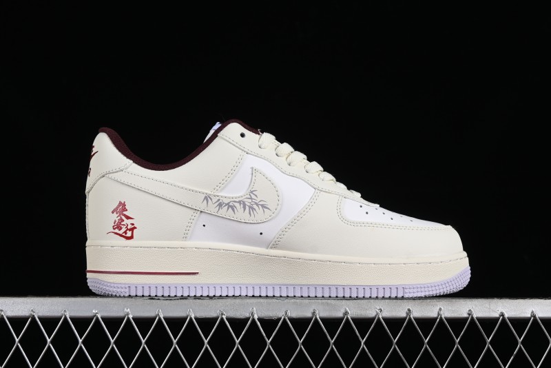 Nike Air Force 1'07 Low "MUD" Casual Sneakers with Bamboo Forest and Wandering Swordsman Print - XC2351-110