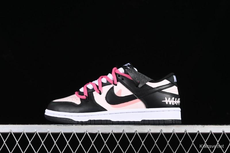 Nike Dunk Low SB Raspberry Mousse Pink Strap Casual Skate Shoes - CW1590-100