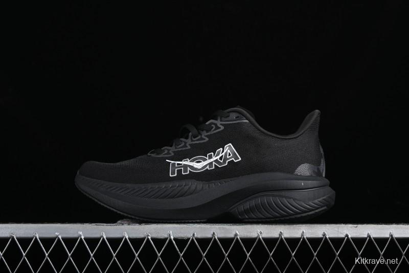 HOKA ONE ONE MACH 6 Flagship Racing Shoes with Carbon Plate Technology and Asymmetric Design - 114791 BLACK