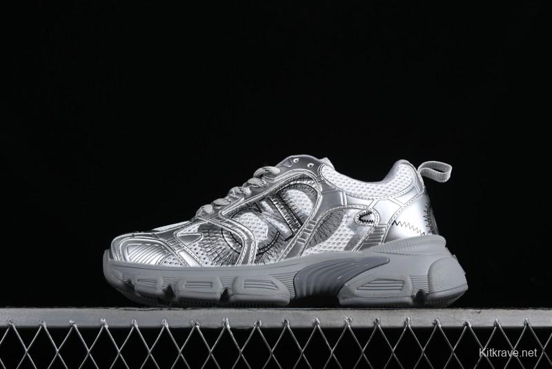Dior Chrono Round Toe Lace-Up Lifestyle Casual Running Sneakers - 59K GREY
