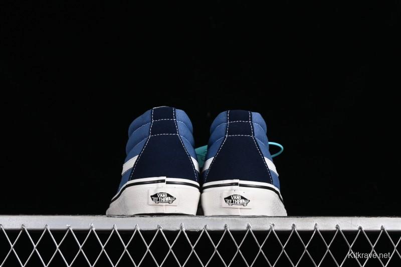 Vans Sk8-Mid Navy Blue Mid-Top Retro Classic Casual Canvas Shoes - VN0A391F5TU