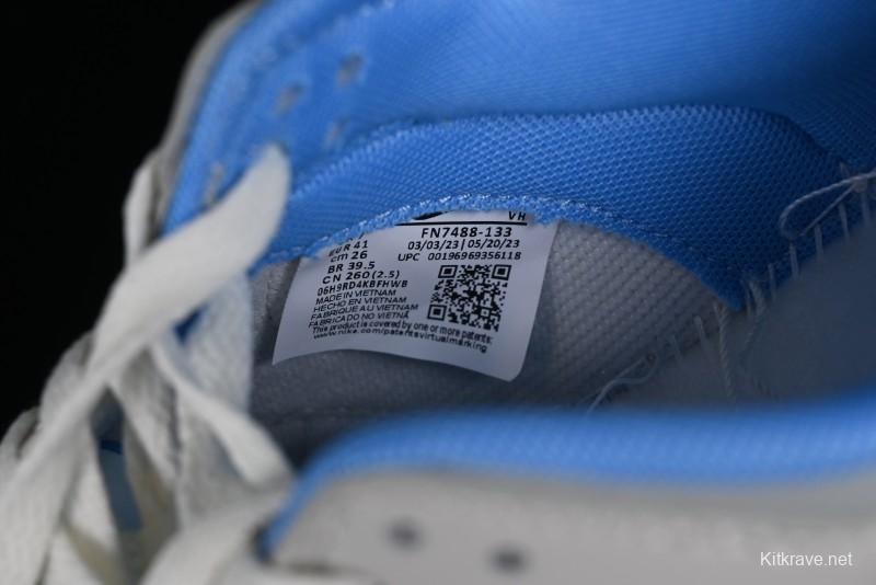 Nike Dunk Low SB "Athletic Department" Grey Blue Leather Skateboarding Shoes - FN7488-133