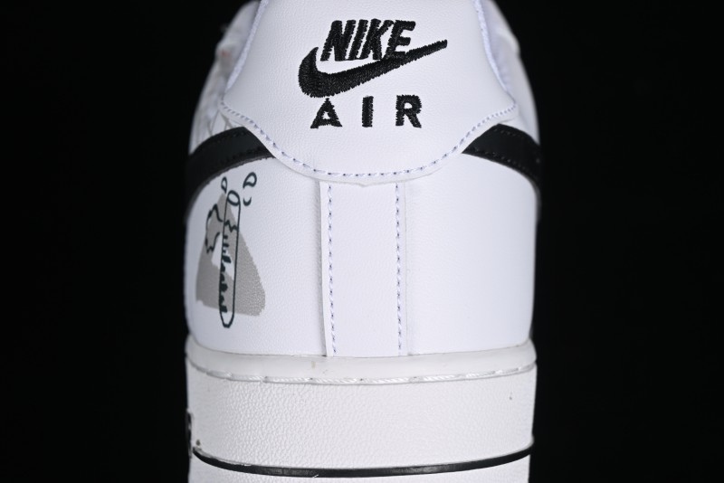 Nike Air Force 1 '07 Low Custom ID Graffiti Chemical Formula Casual Sneakers - AM0703-125