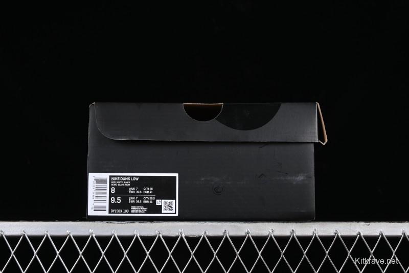 Nike Supreme x Nike SB Dunk Low Collaboration - Classic White Black Anniversary High-End Custom Low-Top Casual Skate Shoes - DY1503-100