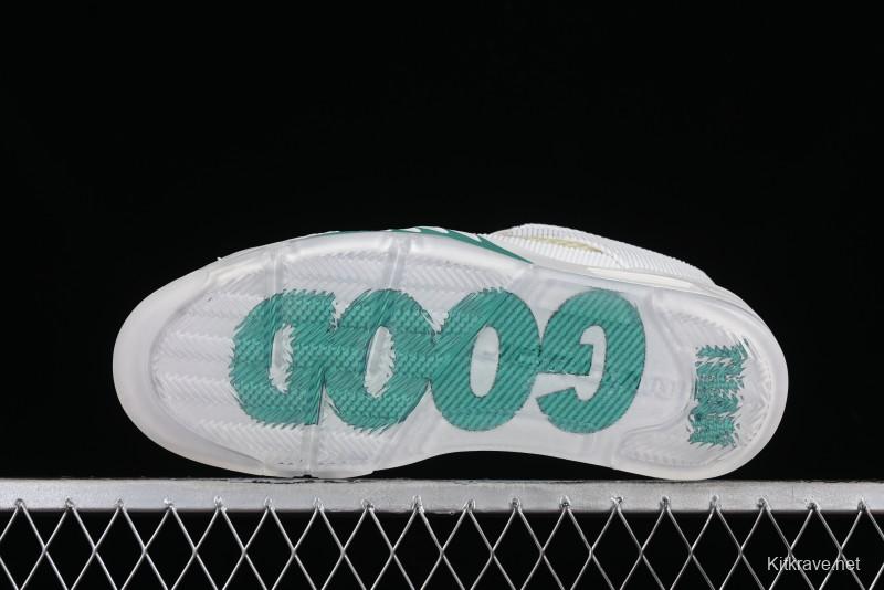 Nike Air Jordan 5 Low Retro Sneakers in White Orange Green Corduroy - CW4204-100