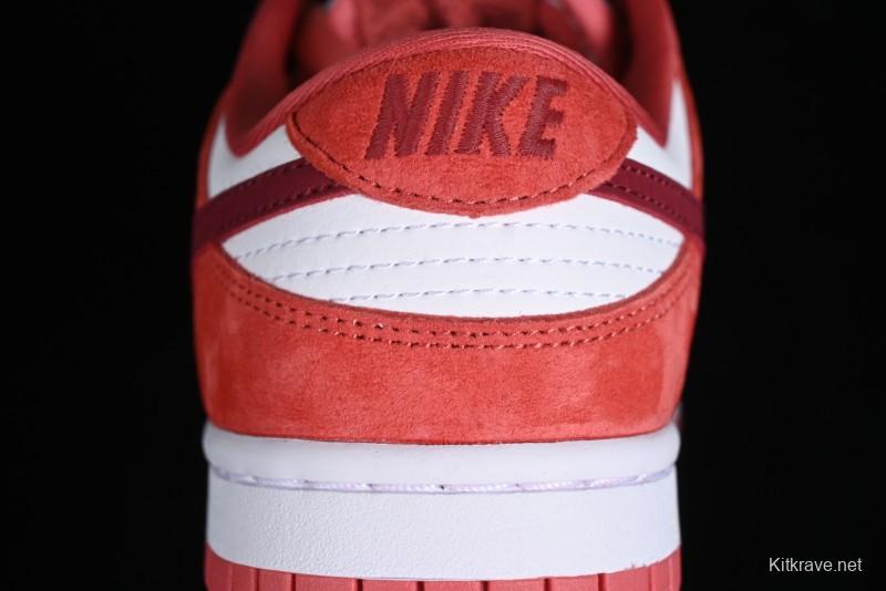 Nike SB Dunk Low Retro Valentine's Day 2024 White Rose Red Skateboarding Shoes - FQ7056-100