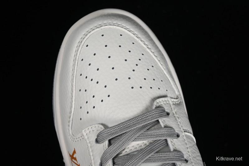 Nike SB Dunk Low LV Collaboration - Beige Grey Lamborghini Anniversary Custom Low-Top Casual Sneakers - FC1688-191