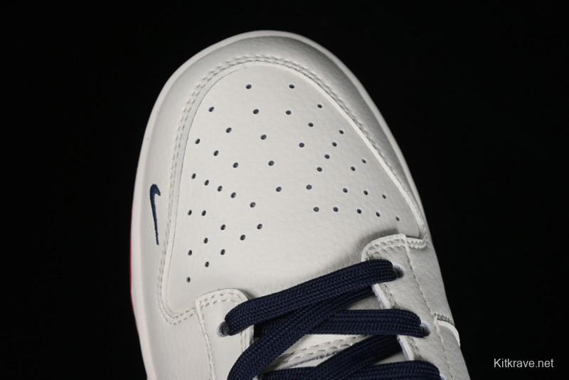 Nike SB Dunk Low LV Collaboration - Beige Red Blue Dual Color Anniversary High-End Custom Low-Top Casual Sneakers - XX2025-333