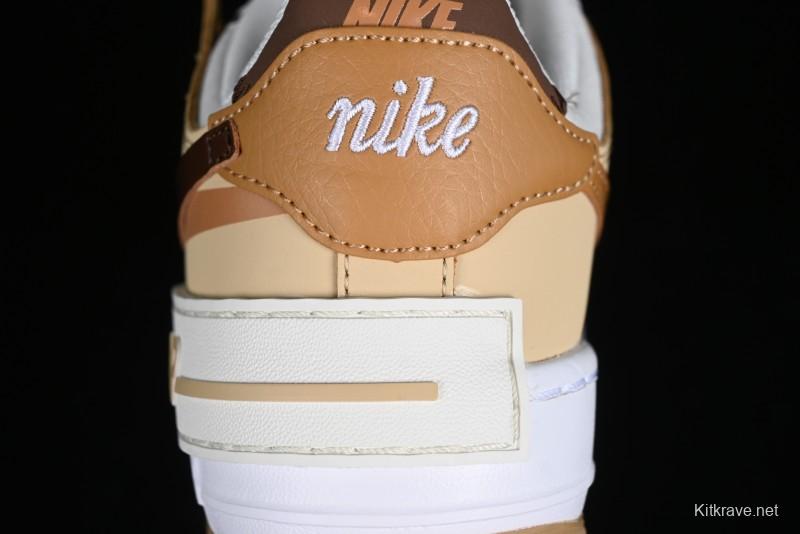 Nike Air Force 1 Shadow Low-Top Sneakers with Lightweight EVA Midsole and Anti-Slip RB Rubber Outsole - DZ1847-106