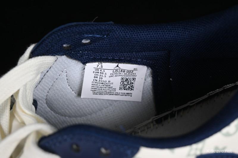 Nike Air Jordan 1 Low OG SP Travis Scott x Fragment Design Collaboration Sneakers - LJ5188-002