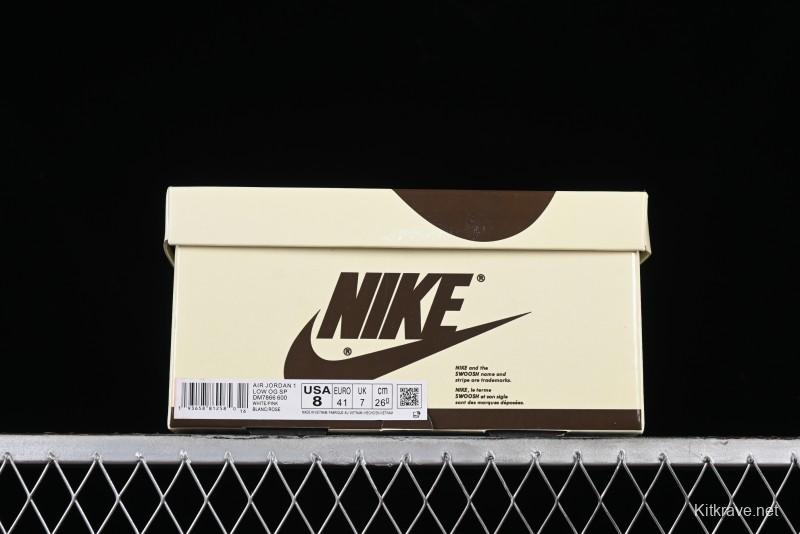 Nike Travis Scott x Air Jordan 1 Low OG AJ1 Reverse Swoosh Sneakers - DM7866-600