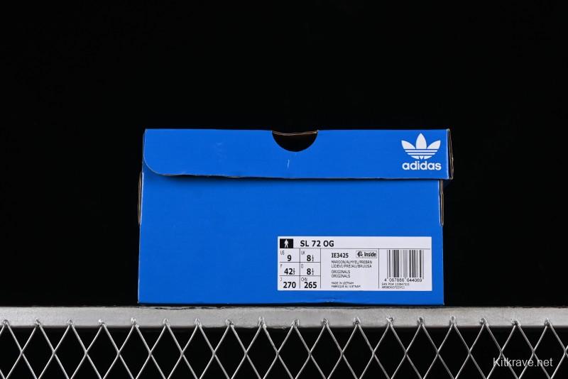 Adidas Originals SL 72 Retro Running Shoes with Ecotex Tongue and EVA Midsole - IE3425