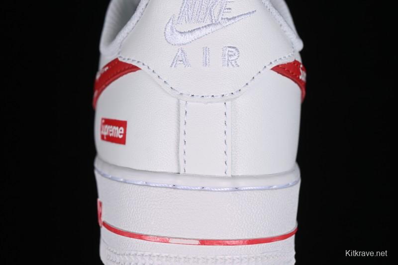 Supreme x Nike Air Force 1 '07 Low Casual Sneakers with Full-Length Air Solo Cushion - CU9225-010