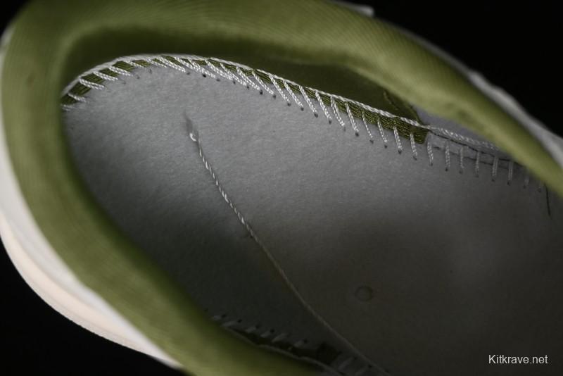 Nike Travis Scott x Fragment Design x Air Jordan 1 Low OG SP AJ1 Retro Sneakers in Off-White & Fresh Green - DM6688-606