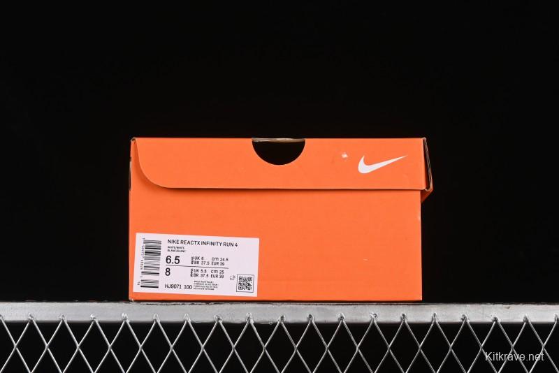 Nike ZoomX Infinity Run 4 Knit Upper Professional Cushioned Running Shoes - HJ9071-100