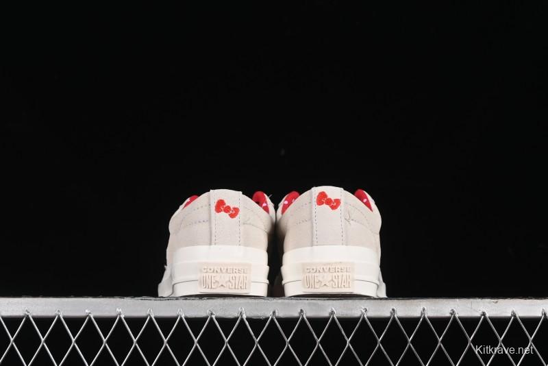Converse One Star x Hello Kitty Low Top Casual Sneakers with Crystal Outsole and Replaceable Laces - 162937C