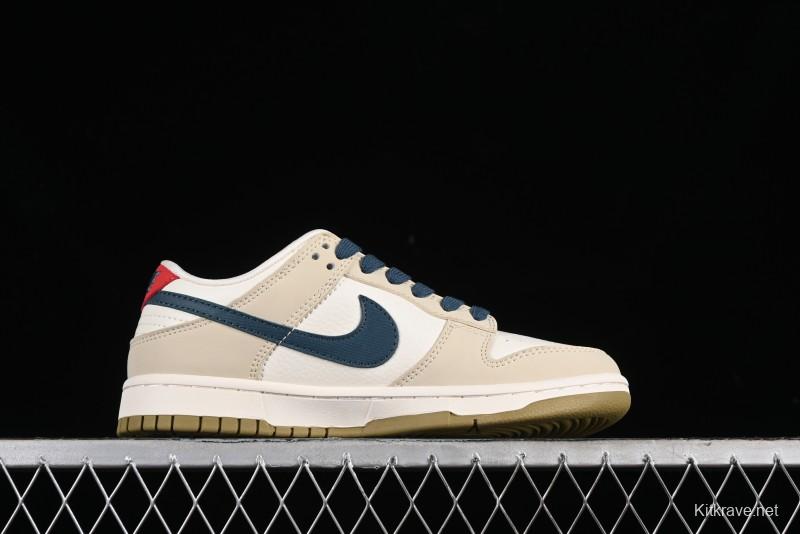 Nike SB Dunk Low Bape Collaboration - Beige Blue Anniversary Custom Low-Top Casual Sneakers CF3688-011