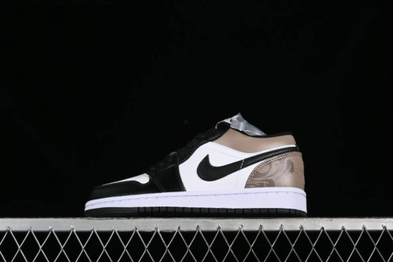 Nike Air Jordan 1 Low Retro Basketball Shoes in Mocha Colorway - 553558-132