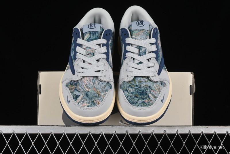 Nike Travis Scott x Fragment Design x Air Jordan 1 Low OG SP Retro Sneakers - JH6088-707