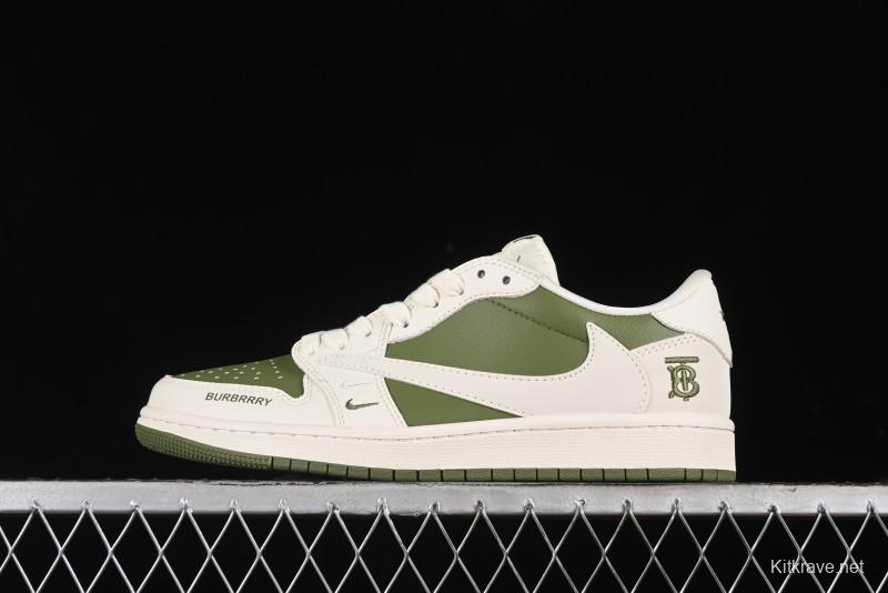 Nike Travis Scott x Fragment Design x Air Jordan 1 Low OG SP AJ1 Cultural Casual Sneakers - BB6588-311