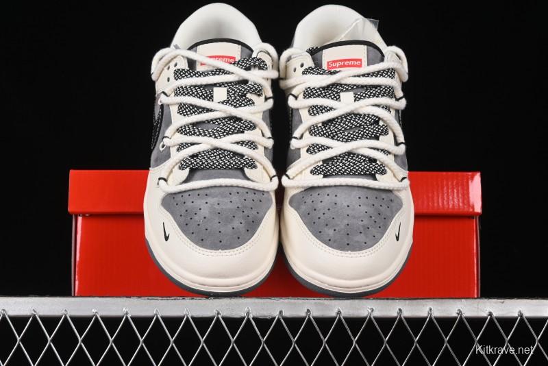 Nike SB Dunk Low Stussy Anniversary Edition Customized Low-Top Casual Sneakers - SJ2068-287