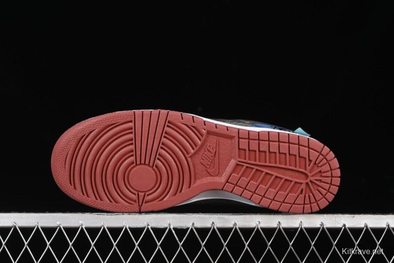 Nike Dunk Low Retro Deconstructed Casual Sneakers with Black Myth WuKong Theme - DV2433-109