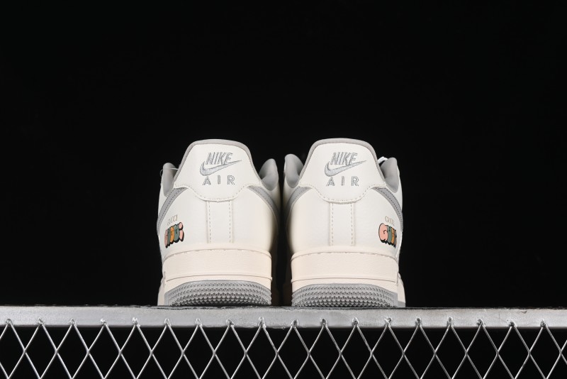 Nike Air Force 1 '07 Low Gucci Collaboration - Beige Grey Linen Casual Sneakers - XZ3398-688