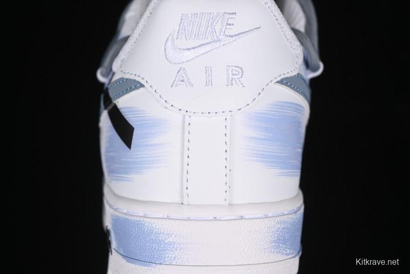 Nike Air Force 1 '07 Low Anime Theme Purple-Blue Spray Custom Casual Sneakers - ZH0316-029