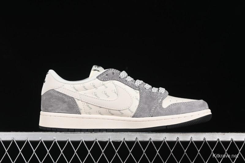 Nike Travis Scott x Fragment Design x Air Jordan 1 Low OG SP AJ1 Retro Sneakers - XY2688-124