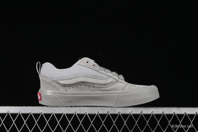Vans Knu Skool Low Top Retro Casual Vulcanized Sneakers in Grey - VN000CRPBXC