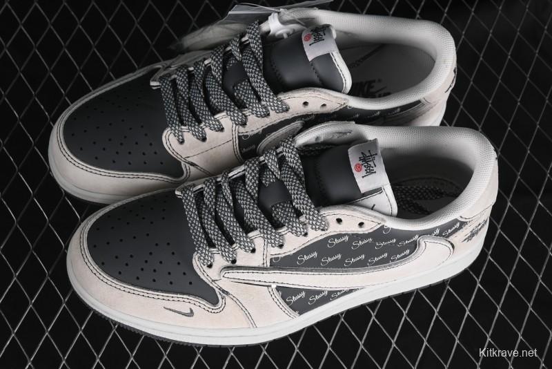Nike Travis Scott x Fragment Design x Air Jordan 1 Low OG SP AJ1 Retro Sneakers - XZ3398-002