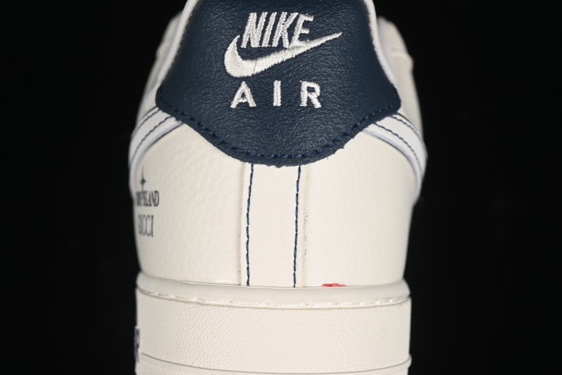 Nike Air Force 1 '07 Low Gucci Stone Island Collaboration - Off White Graphite Low-Top Casual Sneakers - KK1988-013