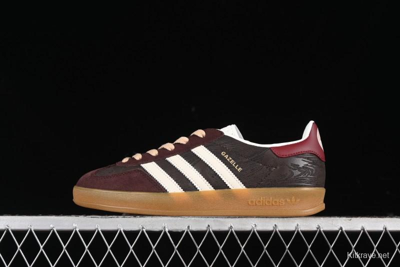 Adidas Originals Gazelle Indoor Retro Casual Slip-Resistant Wear-Resistant Low-Top Sneakers - JP5671