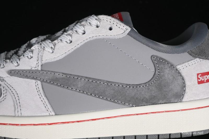 Nike Travis Scott x Fragment Design x Air Jordan 1 Low OG SP AJ1 Supreme Collaboration - JH6089-005