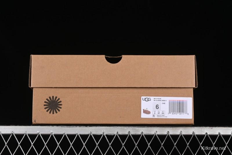 UGG Classic Mini II Shearling Lined Mini Boots with Pom Pom Detail - 1116109