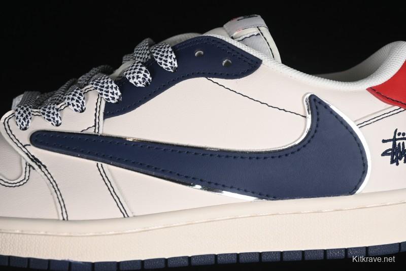 Nike Travis Scott x Fragment Design x Air Jordan 1 Low OG SP AJ1 Retro Sneakers - XZ3398-001