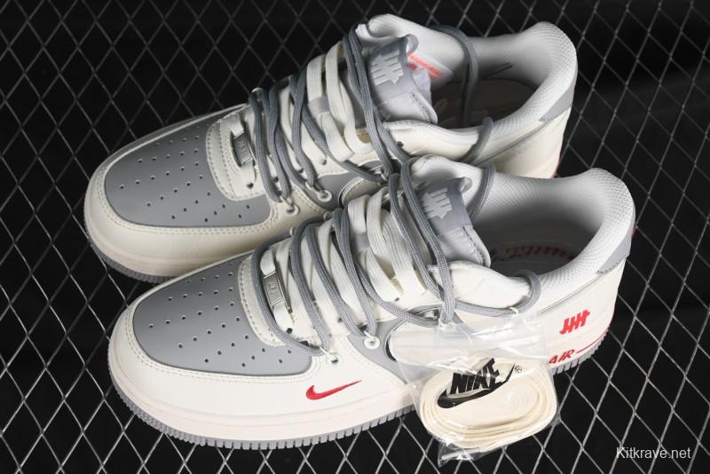 Nike Air Force 1 '07 Low UN Collaboration - Beige Silver Trim Lace-Up Casual Sneakers - SJ1198-500