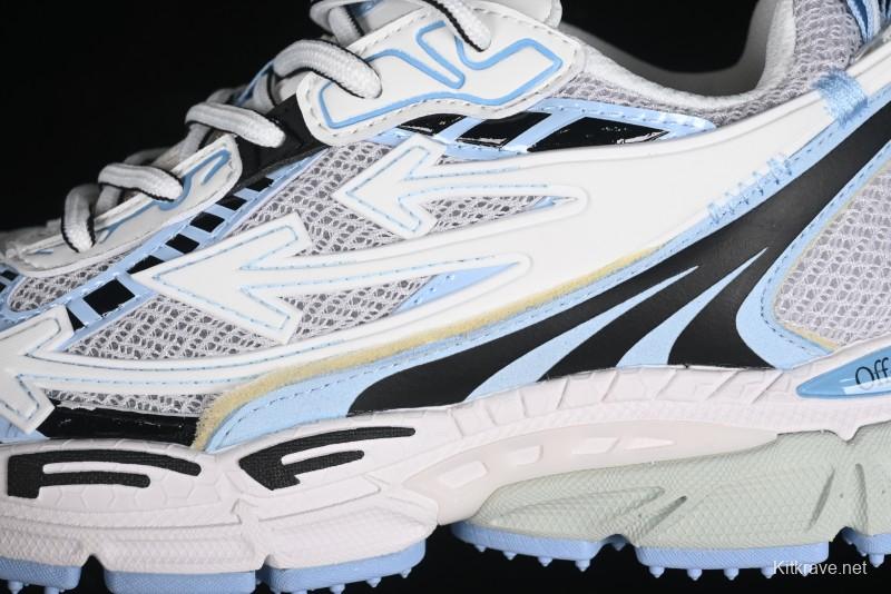 Off-White Be Right Back Low-Top Lifestyle Sneakers in White Blue - X.E5