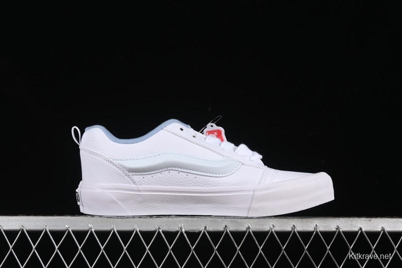 Vans Classics Knu Skool Full Grain Leather White Bread Sneakers - VN0009QCDSB