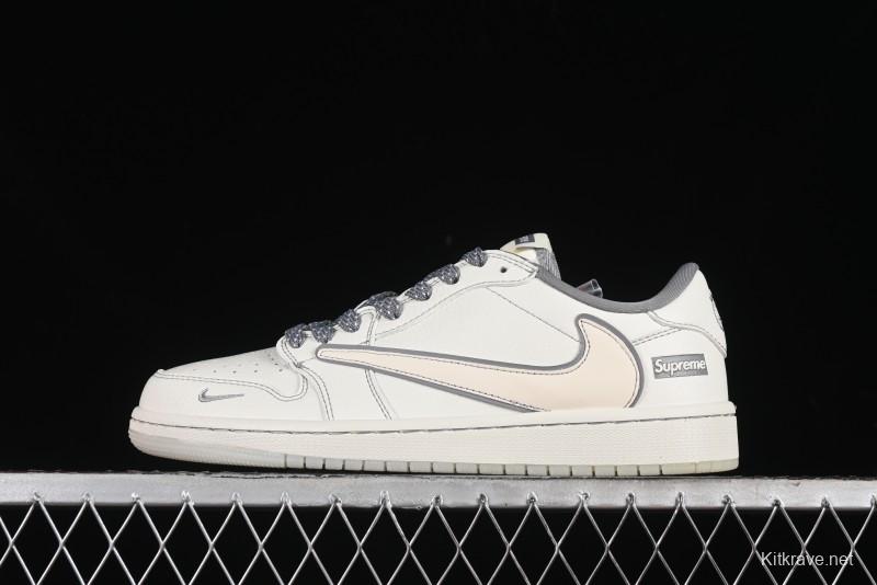 Nike Travis Scott x Fragment Design x Air Jordan 1 Low OG SP AJ1 Supreme Collaboration - CH6336-011
