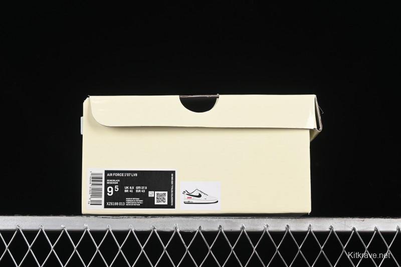 Nike Air Force 1 '07 Low Supreme Collaboration - Beige Black Starry Sneakers - XZ6188-013