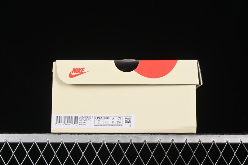 Nike Travis Scott x Fragment Design x Air Jordan 1 Low OG SP AJ1 Sneakers - SJ0086-131