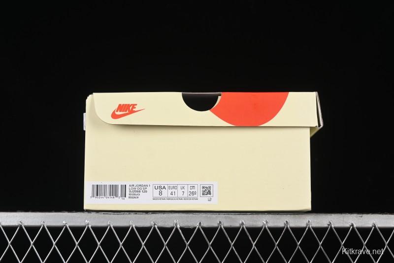 Nike Air Jordan 1 Low OG SP Travis Scott x Fragment Design Collaboration Sneakers - SJ2068-129