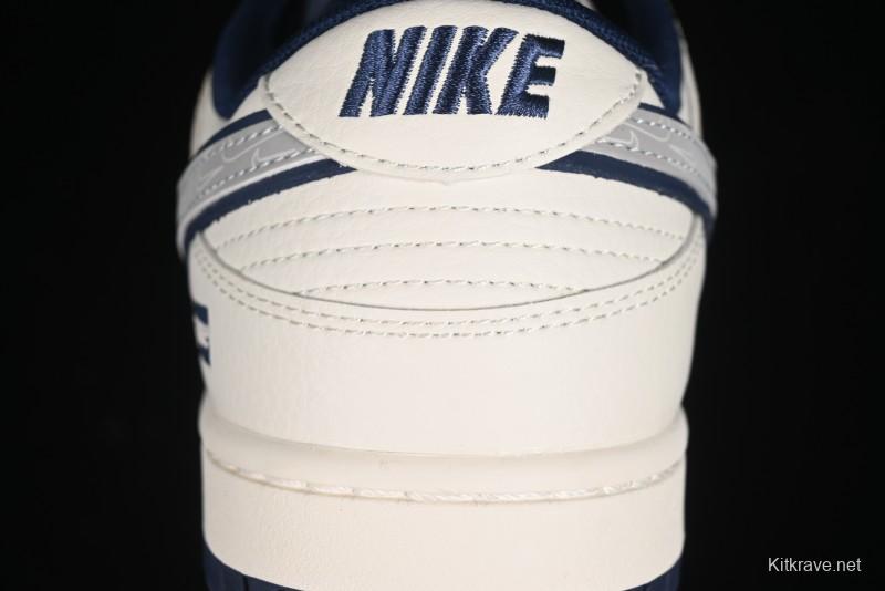 Nike SB Dunk Low Supreme Collaboration - Off-White Double Swoosh Anniversary Custom Low-Top Casual Sneakers - XX2025-288