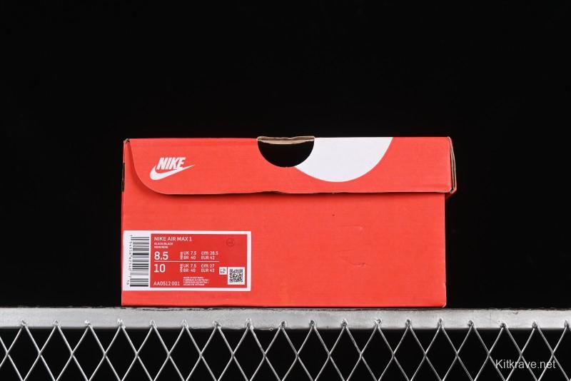 Nike Air Max 1 Retro Running Shoes with Half-Sole Air Cushion - AA0512-001