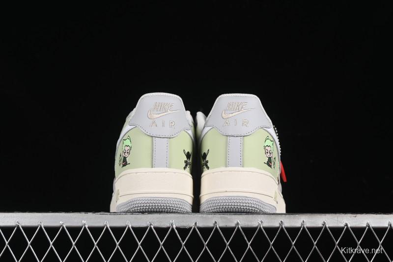 Nike Air Force 1'07 Low "Three Blade Flow" One Piece Series - Zoro's Santoryu Casual Sneakers - CJ0304-510