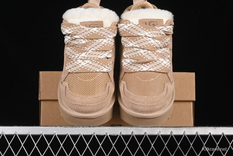 UGG Classic Ultra Mini Melange Low-Top Casual Shoes with Dual-Color Flat Laces - 1144032