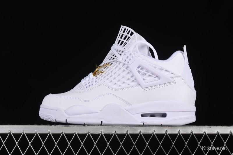Nike Air Jordan 4 Retro Basketball Shoes with Net Design - FV7251-107